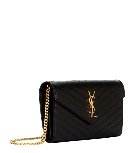 saint laurent monogram chain wallet.